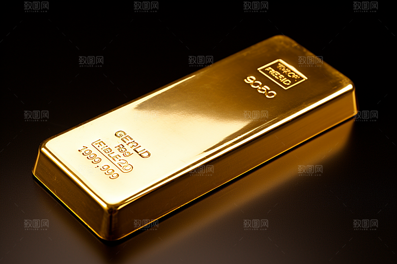 黄金金块富贵素材