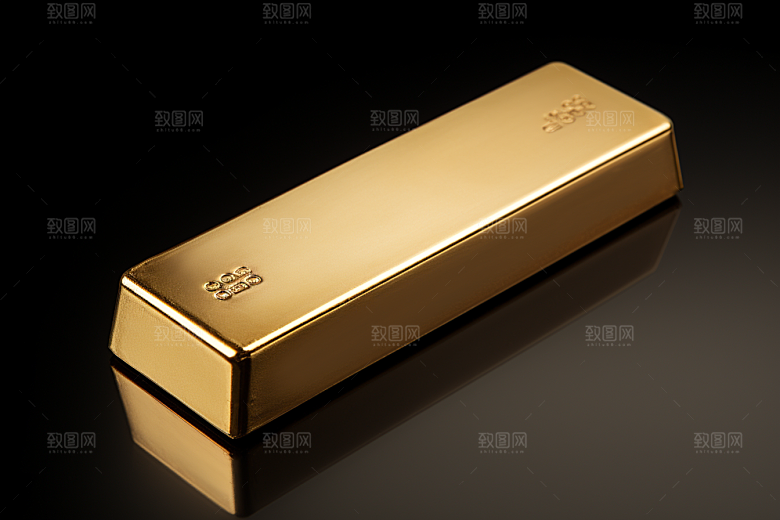 黄金金块理财产品素材