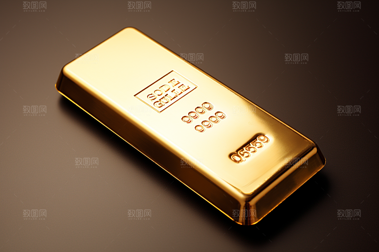 黄金金块财富素材