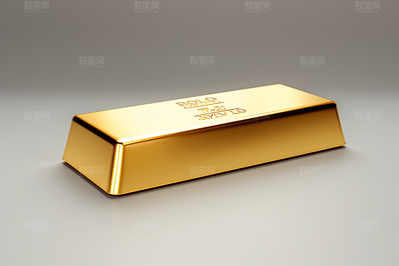 黄金理财产品金砖素材