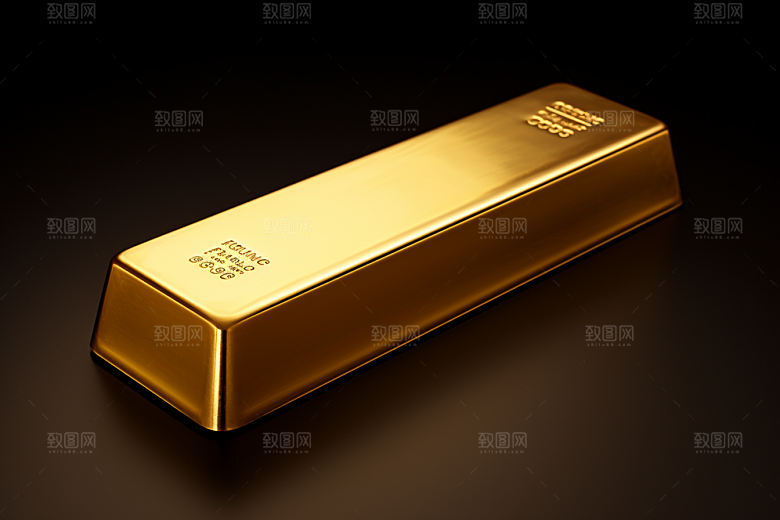 黄金理财产品金块素材