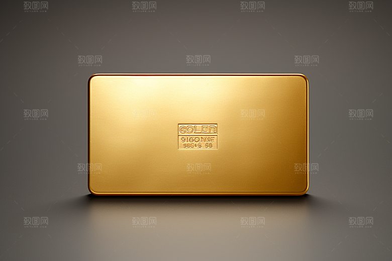 黄金贵金属金块素材