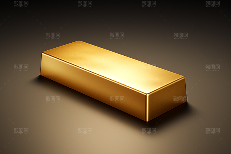 黄金金块理财产品素材