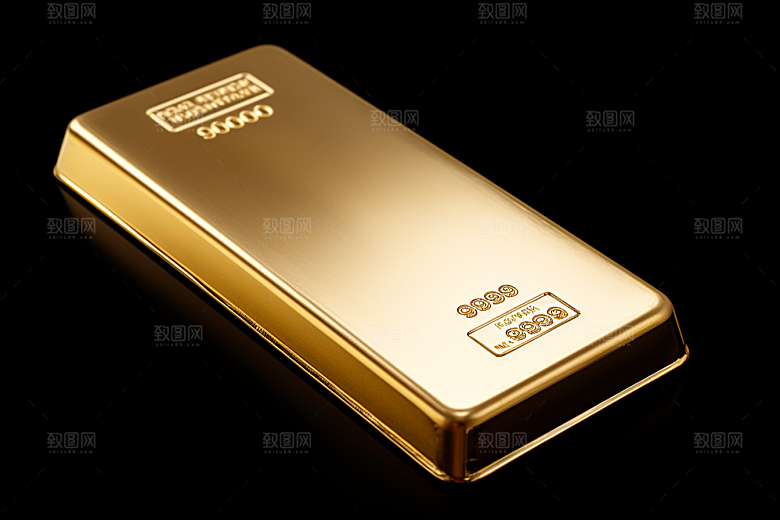 黄金理财产品金块素材