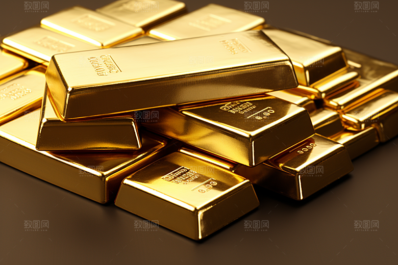 黄金金砖金块素材
