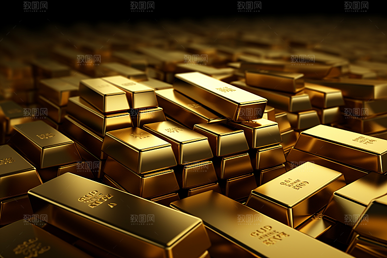 黄金奢侈品金砖素材