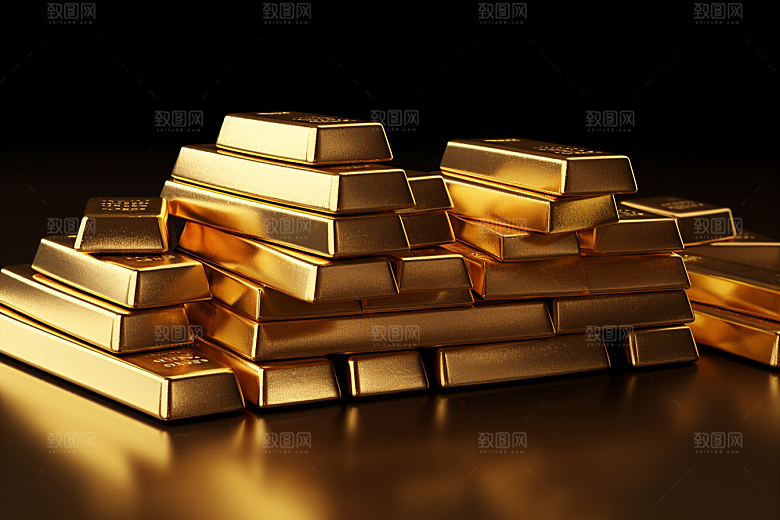 黄金金砖奢侈品素材