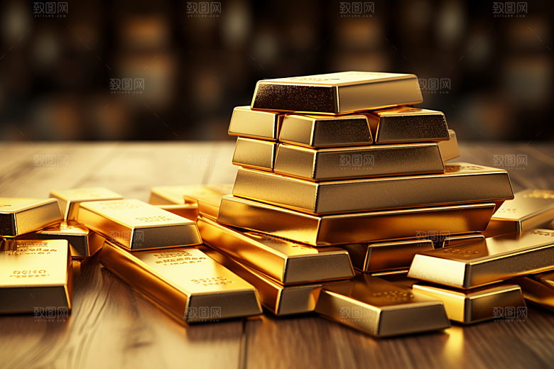 黄金金块奢侈品素材