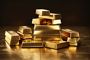 黄金金子金块素材