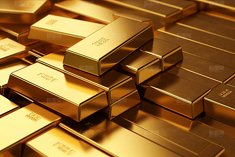 黄金金子金砖素材