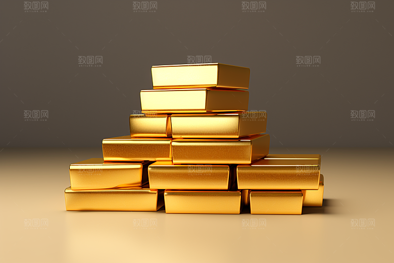 黄金奢侈品金砖素材