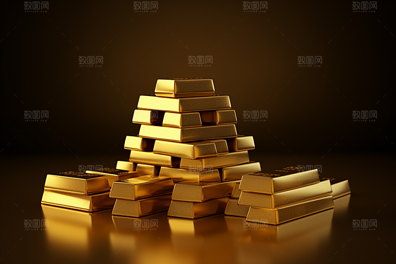 黄金财富金块素材