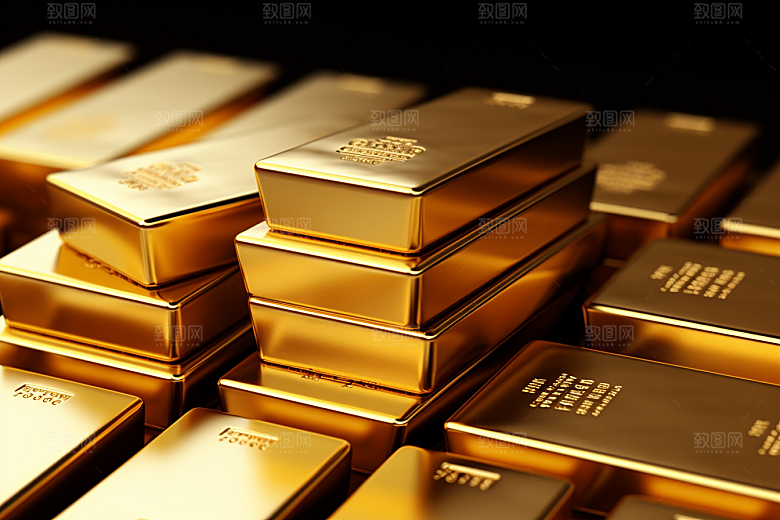 黄金富贵金砖素材