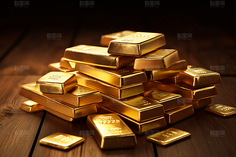 黄金金子金砖素材