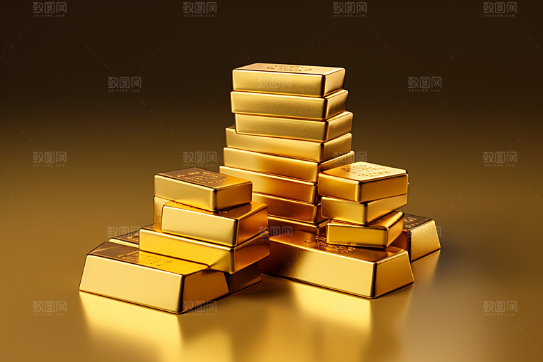 黄金财富金子素材