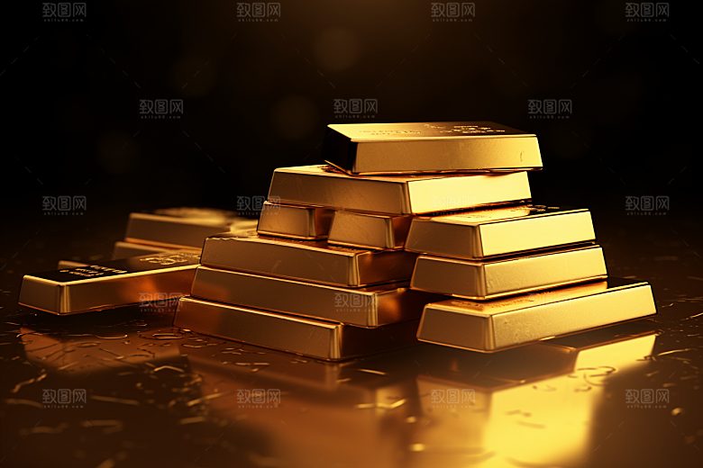 黄金富贵金砖素材