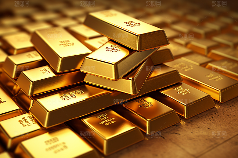 黄金金子金砖素材