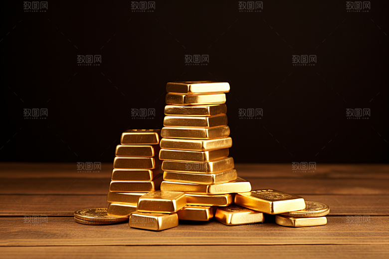 黄金金子财富素材