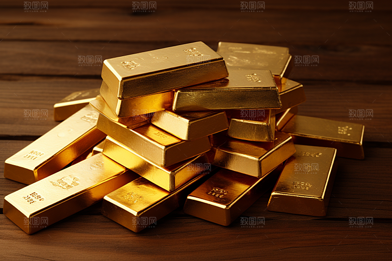 黄金金砖富贵素材