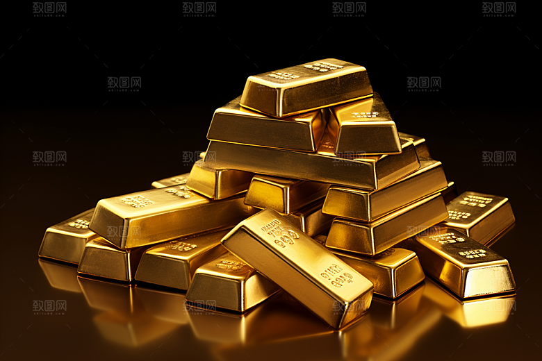 黄金高清金块素材