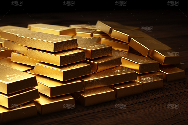 黄金投资金块素材