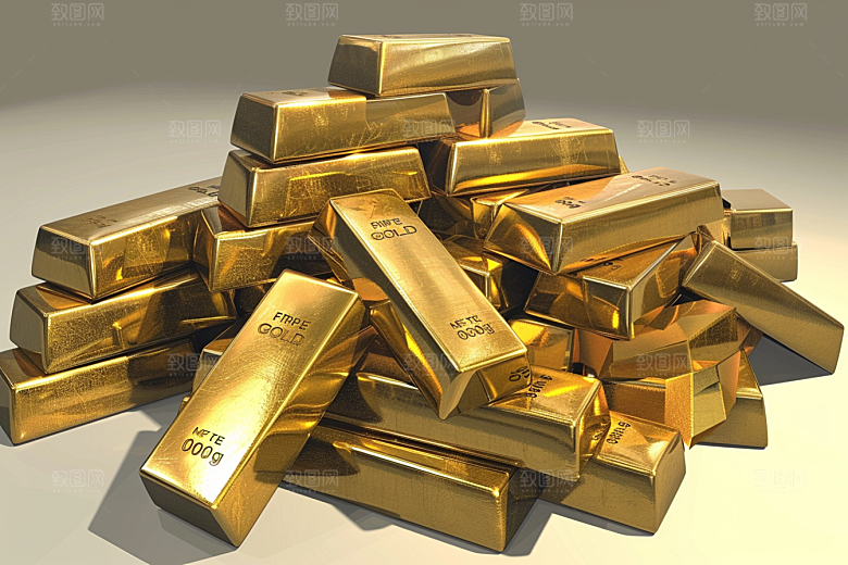 黄金金砖金块素材