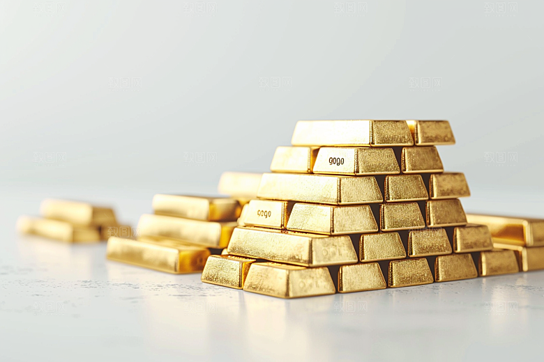 黄金金砖理财产品素材
