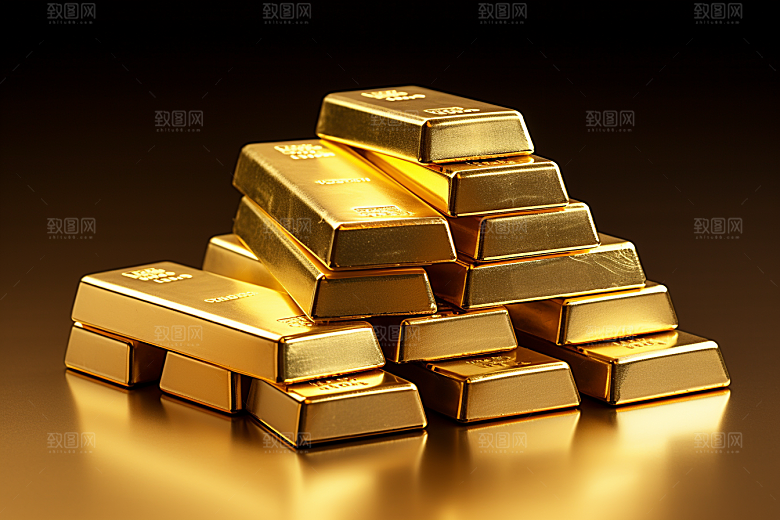 黄金金块高清素材