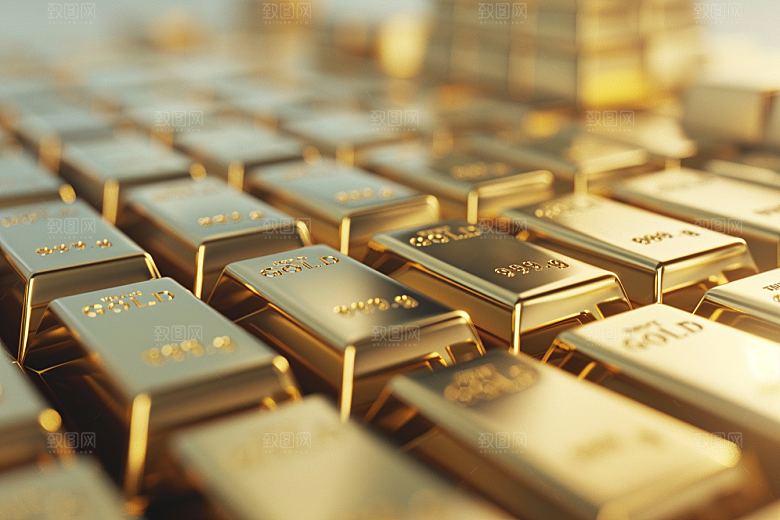 黄金金砖金块素材