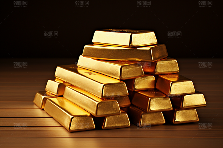 黄金金子金砖素材