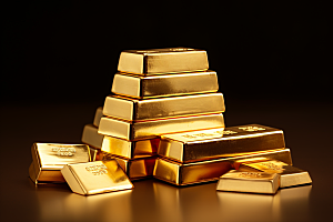 黄金金砖金块素材