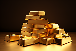 黄金金砖财富素材