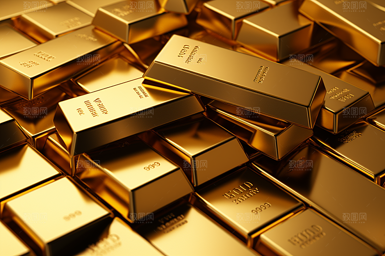 黄金金块贵金属素材