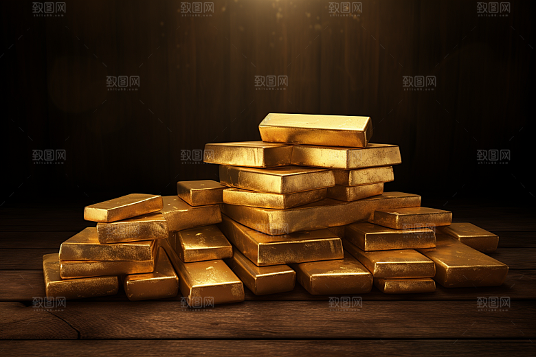 黄金财富金子素材