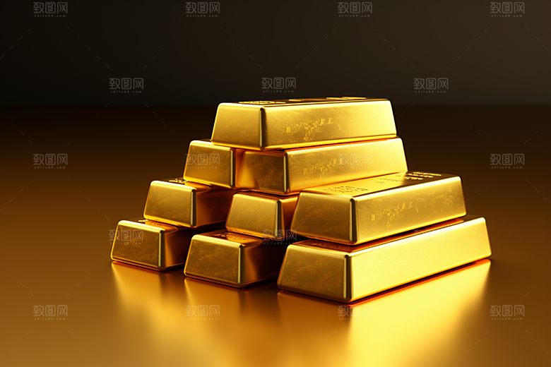 黄金金子理财产品素材