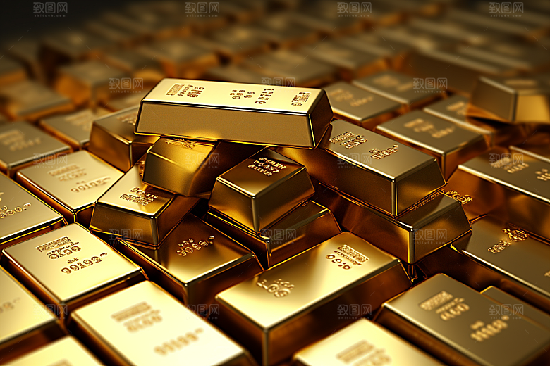 黄金财富金砖素材