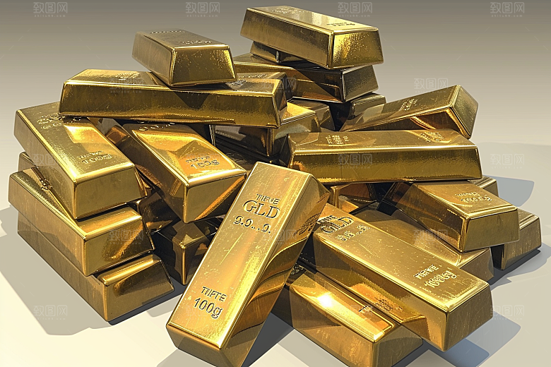 黄金金砖奢侈品素材