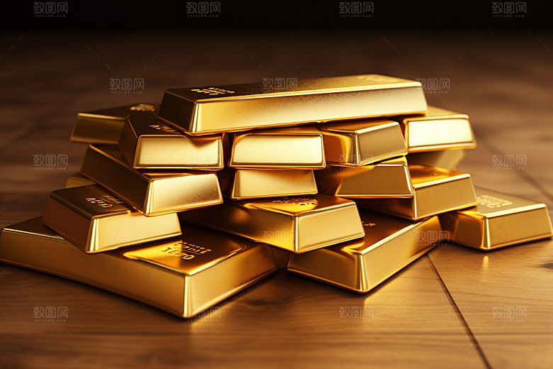 黄金富贵金砖素材
