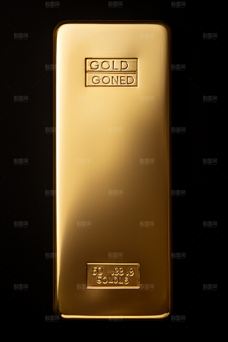 黄金贵金属金砖素材