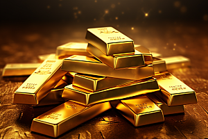 黄金金块金子素材