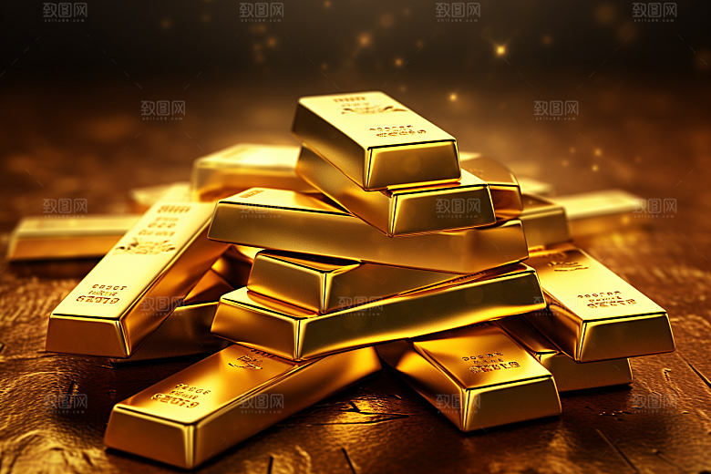 黄金金块金子素材