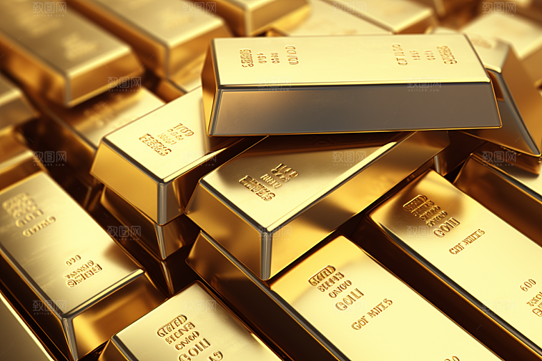 黄金奢侈品金块素材