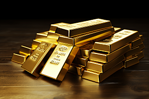 黄金贵金属金砖素材