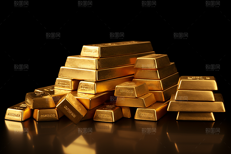 黄金财富金子素材