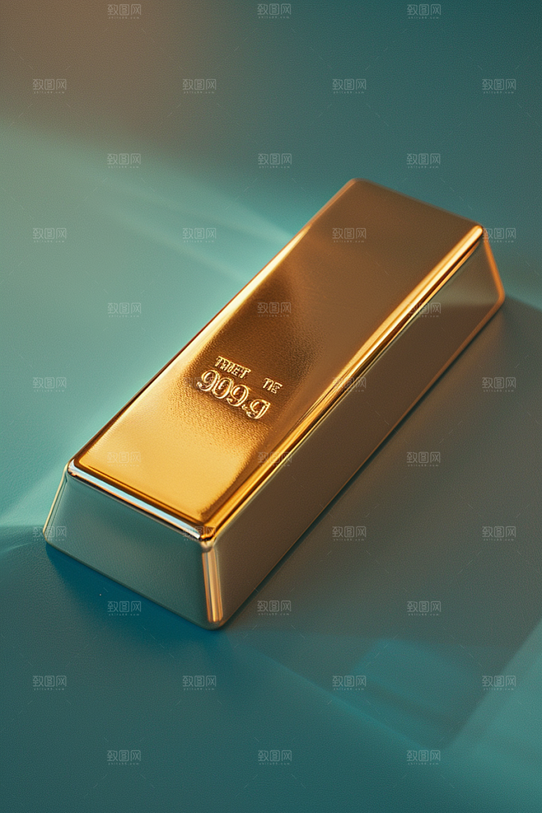 黄金理财产品金砖素材
