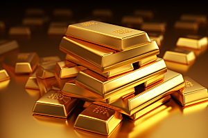 黄金金砖财富素材