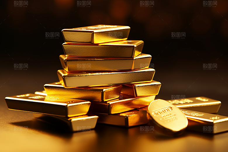 黄金财富金砖素材