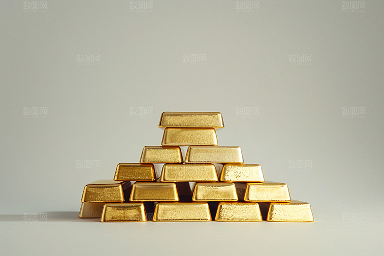 黄金奢侈品金块素材