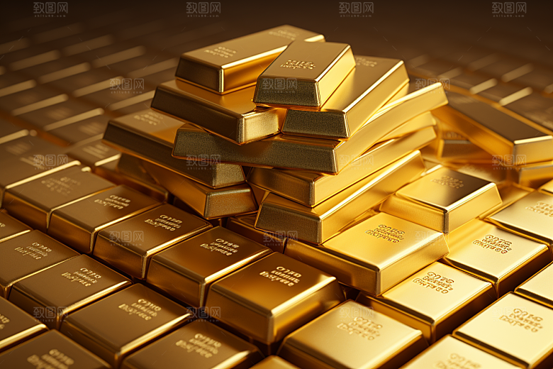黄金金砖金子素材