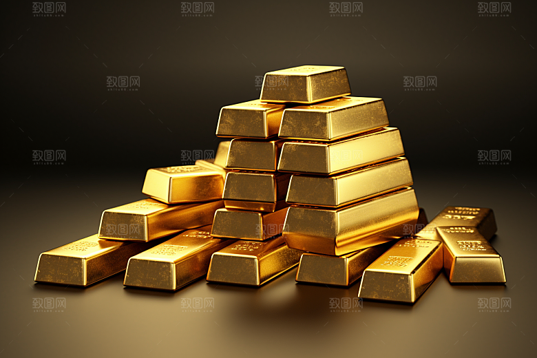 黄金财富奢侈品素材